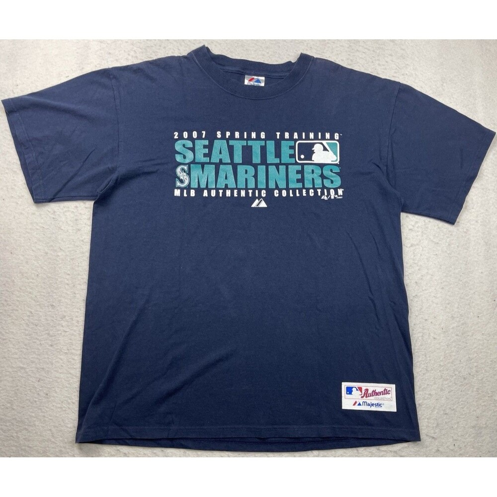 Vintage Seattle Mariners Majestic Mens XL MLB Authentic Collection 2007 T-Shirt